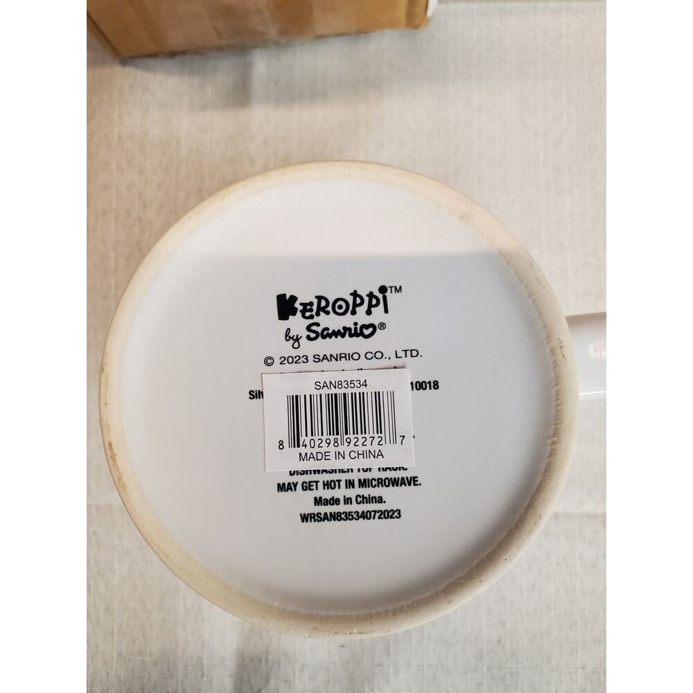 Keroppi Sanrio Coffee Mug Cup 2023 Official Licensed Cute Frog Character White - Picture 2 of 2